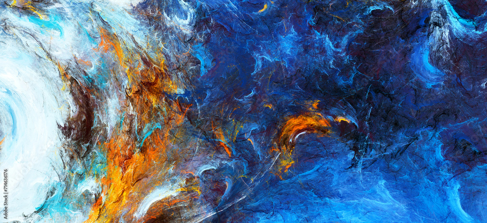 custom made wallpaper toronto digitalArt sea cyclone. Abstract painting banner. Dynamic background. Bright artistic pattern. Fractal artwork for creative graphic design