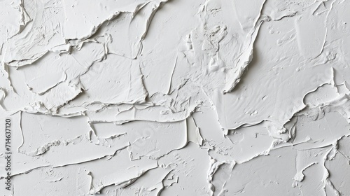 A hand-applied, stroke scraped white mortar or stucco wall background.