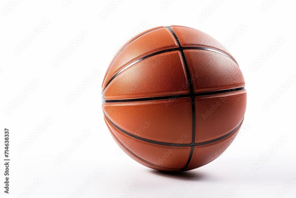 Basketball ball on white background. Generative AI