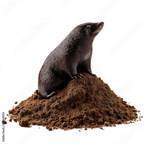 Mole isolated on white or transparent background