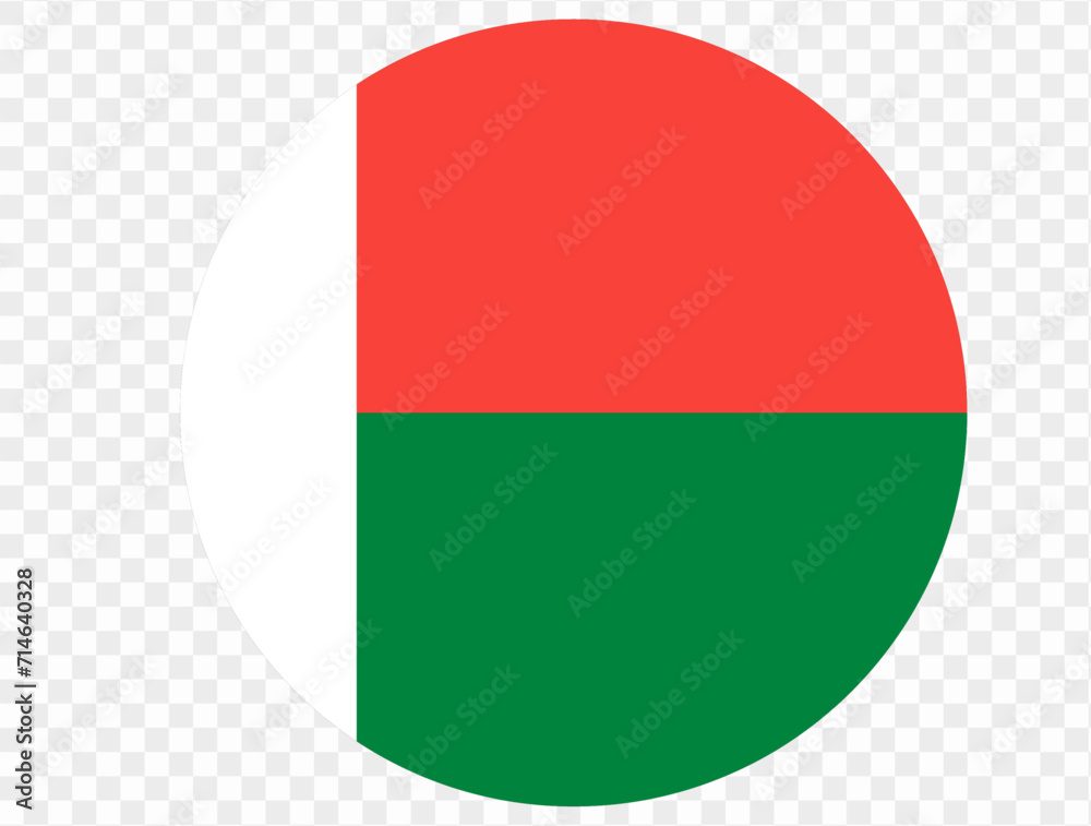 Madagascar flag button on png or transparent background vector illustration. Madagascar flag button on png or transparent background vector illustration.