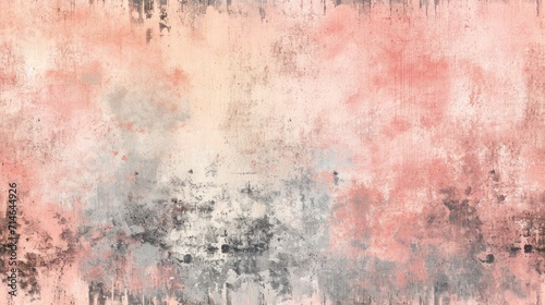  a grungy pink and grey wall with a black and white design on the bottom of the wall and a black and white design on the top of the bottom of the wall.