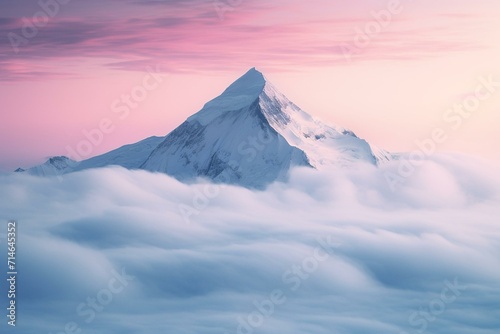Ethereal Dawn at Mountain Peak