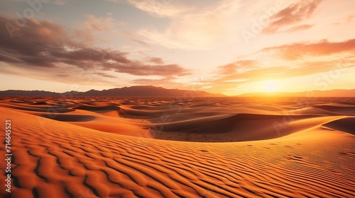 Majestic Desert Dunes at Sunset