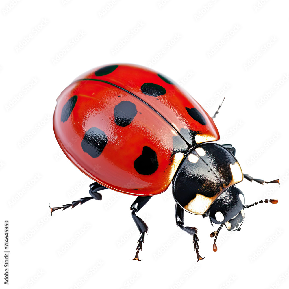 Red ladybug isolated on white or transparent background. Red ladybug isolated on white or transparent background.