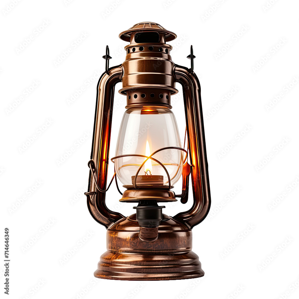 Old oil lamp isolated on white or transparent background Old oil lamp isolated on white or transparent background