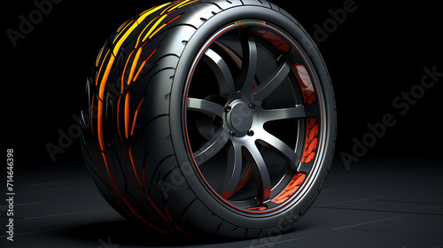 An racing car tire design.