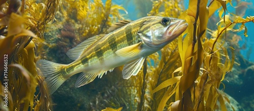 Haemulon scudderii is a grunt fish that inhabits California and Baja's Macrocystis pyrifera kelp forests. photo
