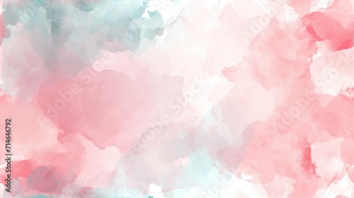  a painting of pink and blue watercolors on a white background with a pink and blue watercolor pattern on the left side of the image and the right side of the image.