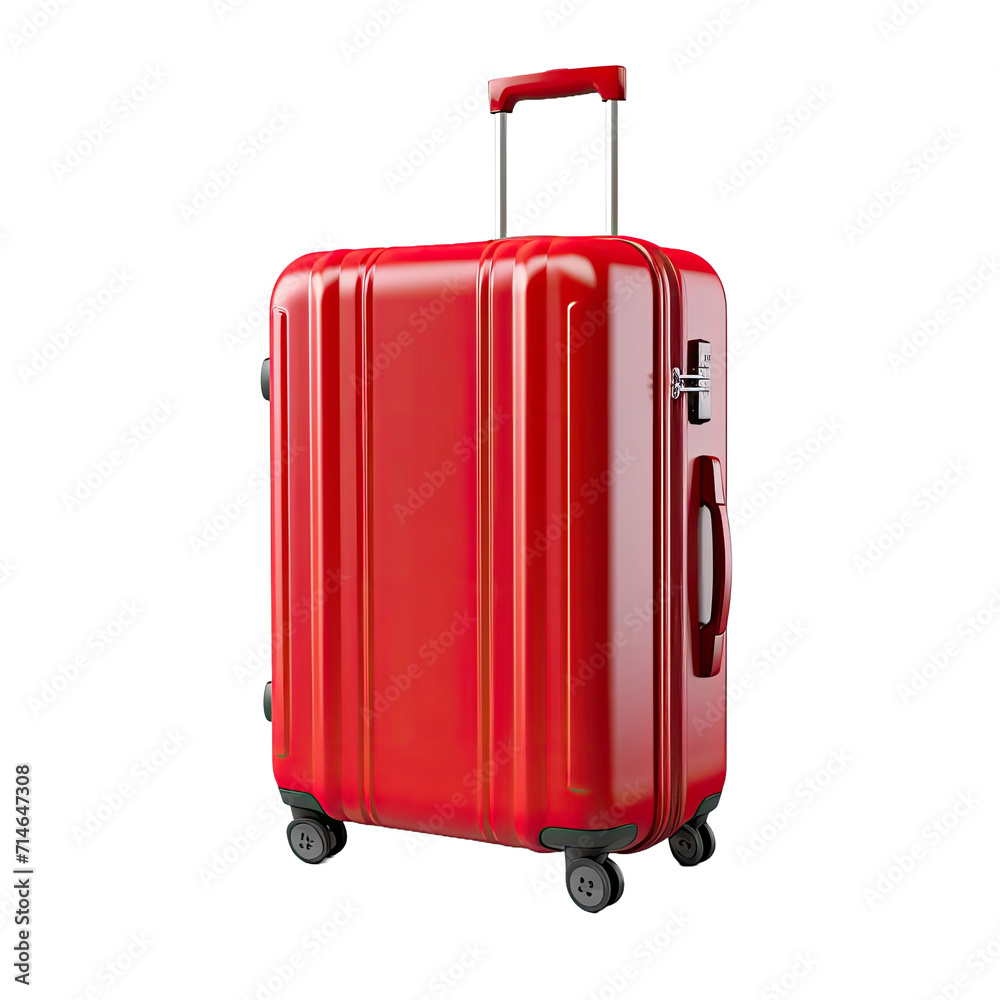 Travel Suitcase on wheels isolated on white or transparent background Travel Suitcase on wheels isolated on white or transparent background
