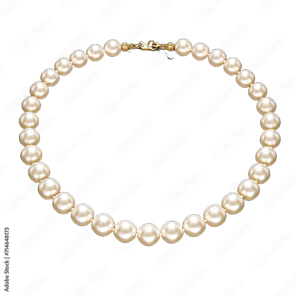 Pearl necklace isolated on white or transparent background Pearl necklace isolated on white or transparent background