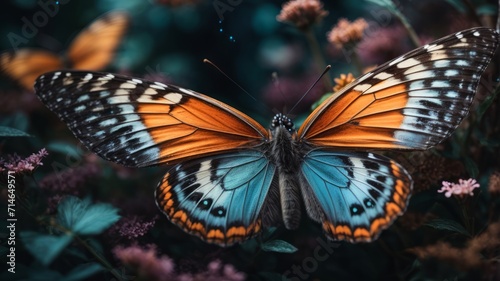 Fluttering Elegance: Macro Photography of a Butterfly