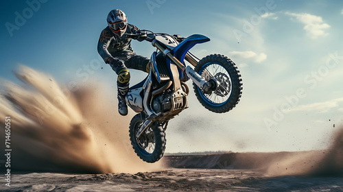 A photo-realistic image of a motorcycle stunt. © Muhammad