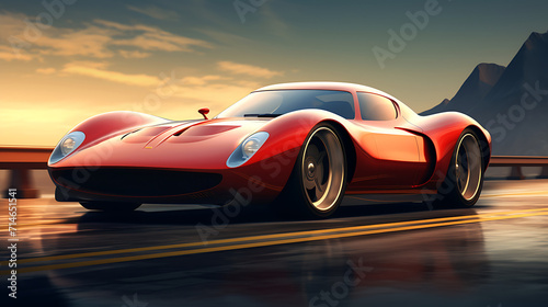 A realistic image of a sports car.