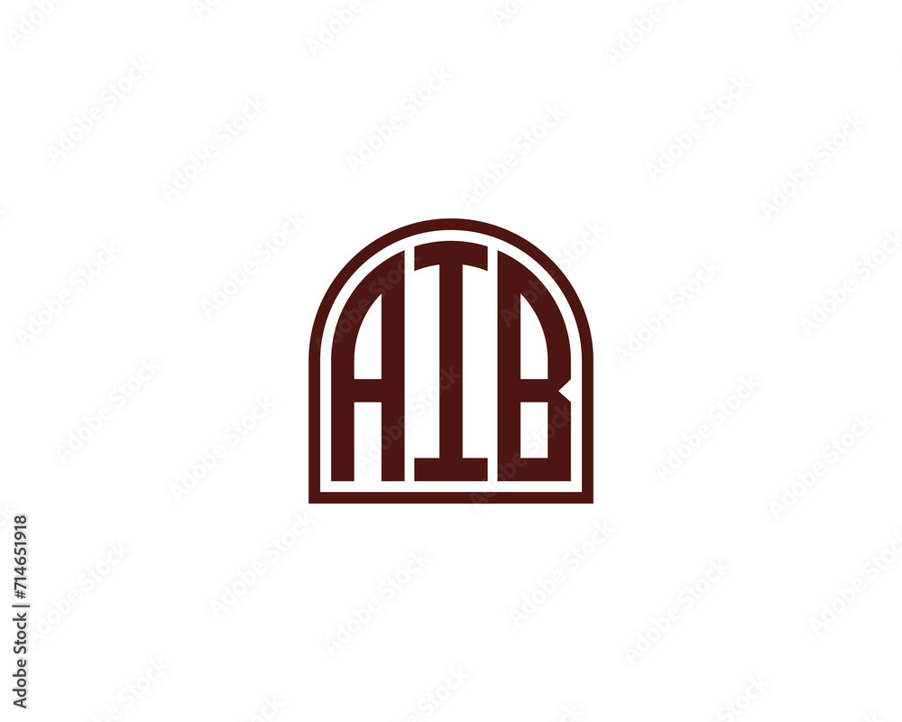 AIB logo design vector template