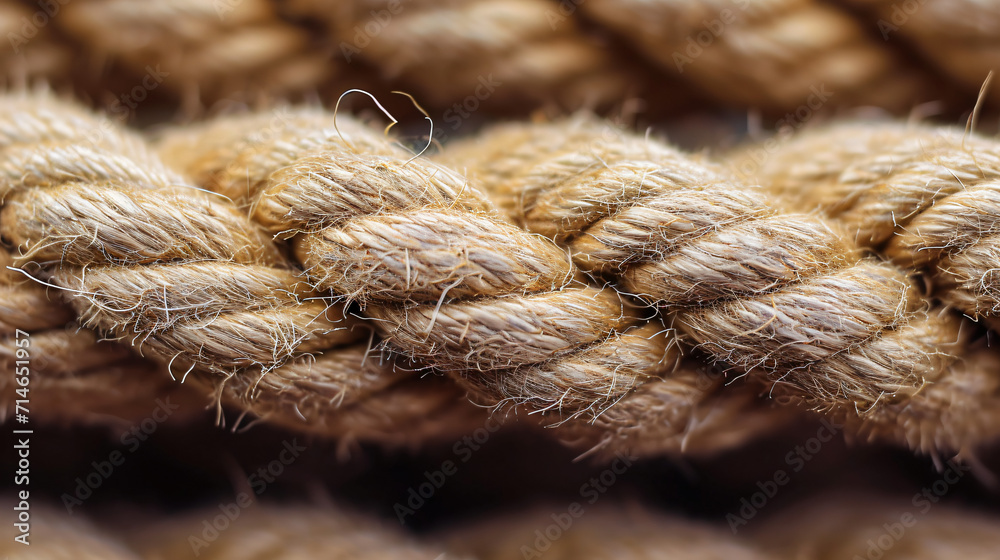 Macro Close-Up of Rope Texture Web Background