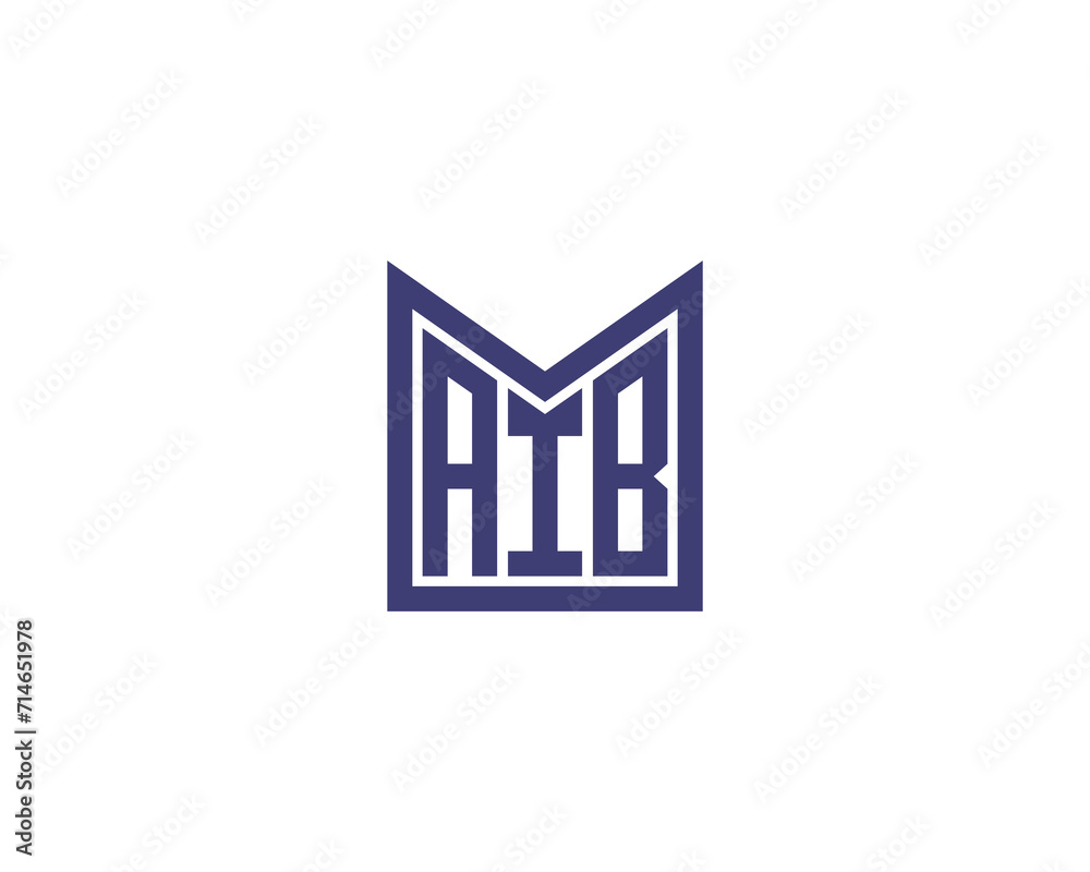 Fototapeta premium AIB logo design vector template