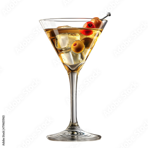 Martini isolated on white background, realistic, png
 photo