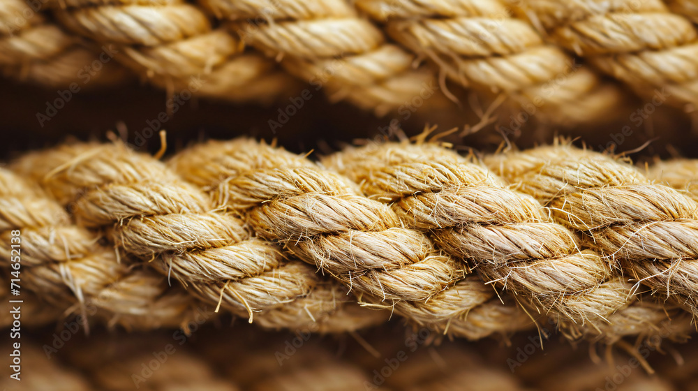 Macro Close-Up of Rope Texture Web Background