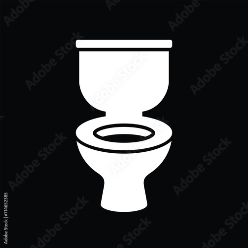 toilet bowl isolated on black