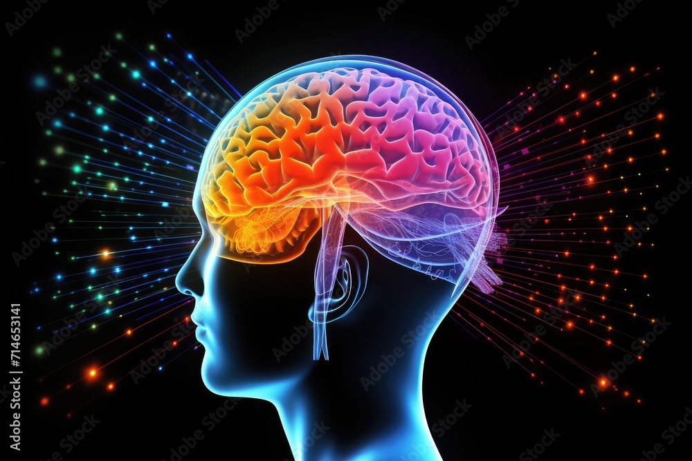 Obraz premium Neuronal network neurons brain Neurofeedback, synapses, neurosciences. Neuroprotection, neuro-oncology, neuronal function and neurotransmission. Neuropathology, neurotherapeutics, and neurotoxicology