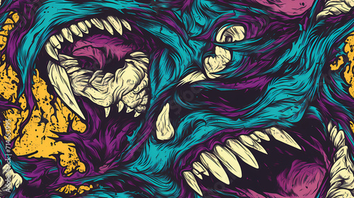 Animal lion psychedelic gli...