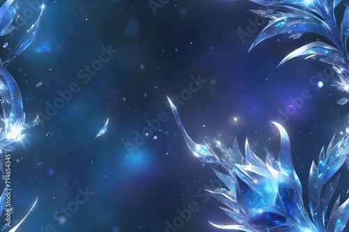 Frozen Sapphire Galaxy Abstract Background © Arman