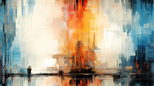 View of modern buildings an...