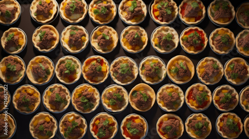 A tray of mini lamb pies, a popular choice for snacks during Ramadhan gatherings