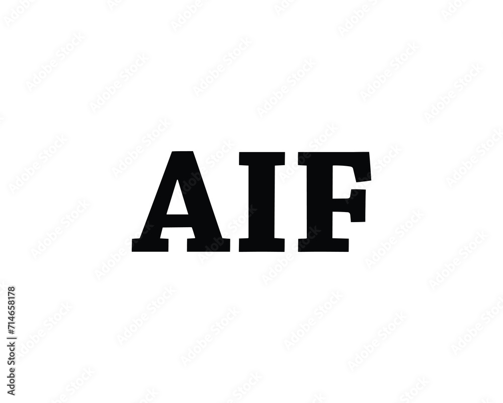 AIF Logo design vector template AIF Logo design vector template