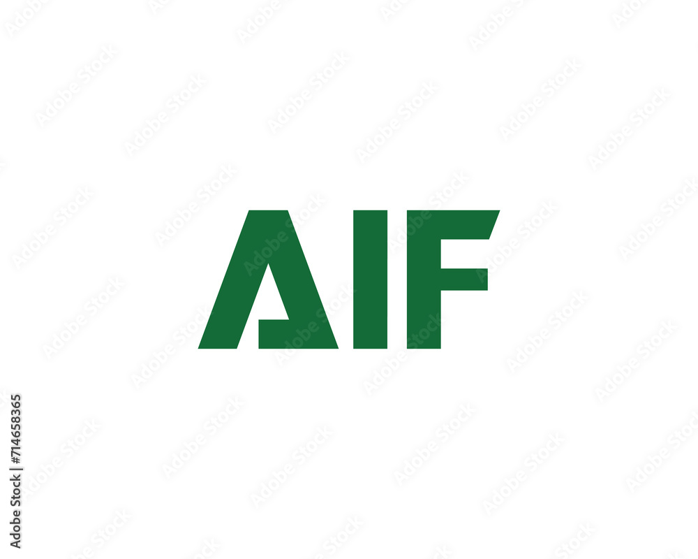 Obraz premium AIF Logo design vector template