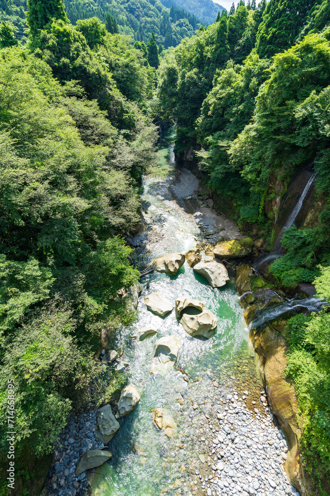 Fototapeta premium 白山手取川ジオパーク 手取峡谷