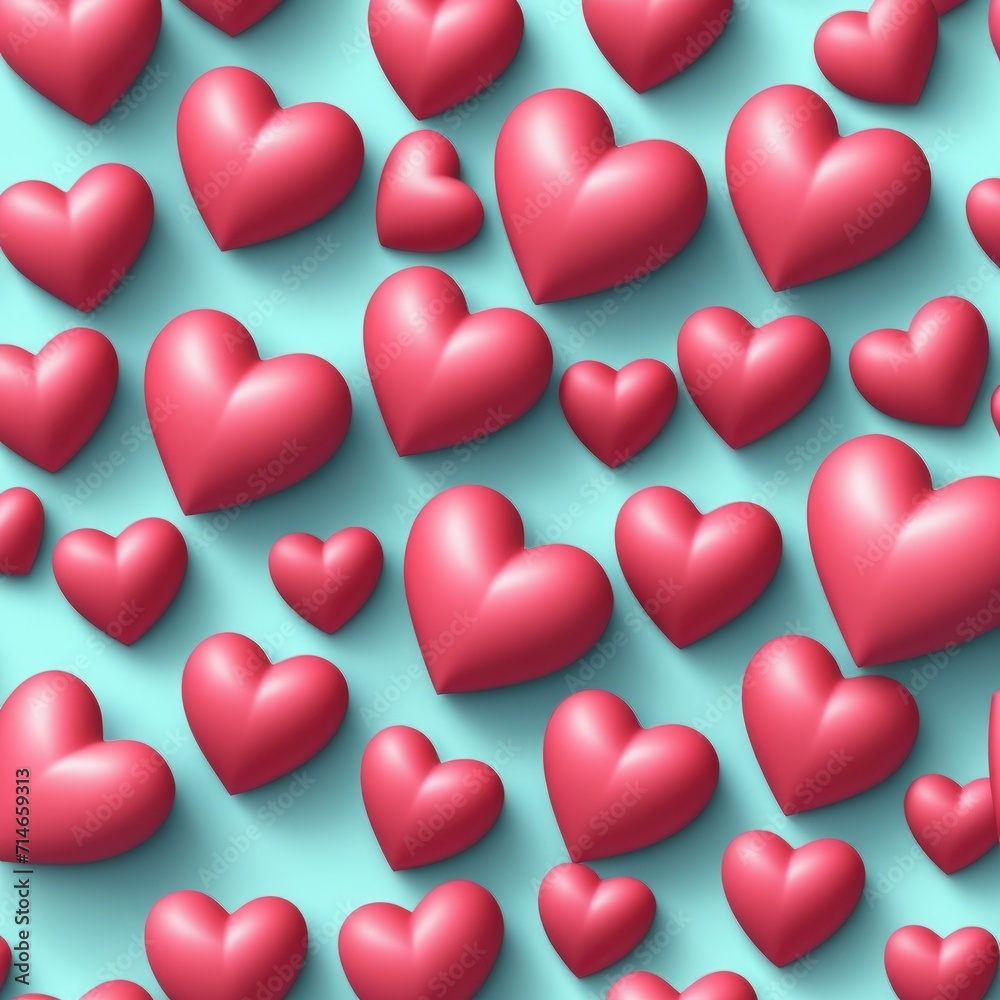 red hearts background