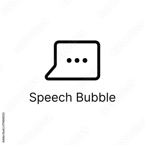 speech bubble simple icon photo
