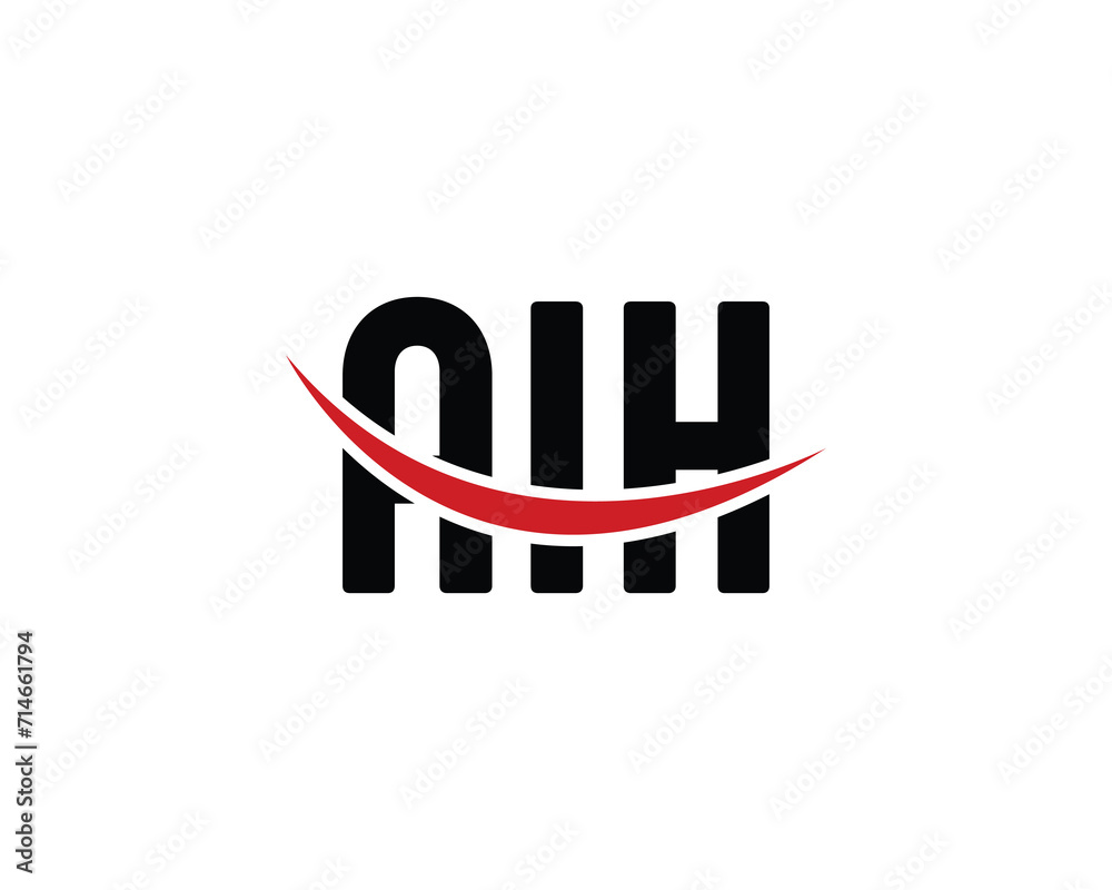 AIH logo design vector template