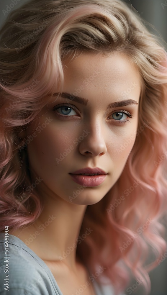 Captivating Beauty: Close-up Portrait of a Young and Beautiful Woman Captivating Beauty: Close-up Portrait of a Young and Beautiful Woman