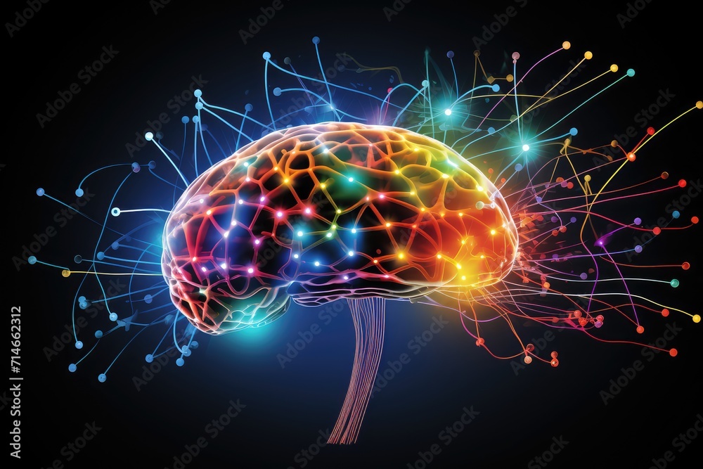 Neuroimaging Science Medtech Scientific Axon illustration: Electroencephalogram (EEG) brain waves, Magnetic Resonance Imaging (MRI) and Positron Emission Tomography (PET) for metabolic insights