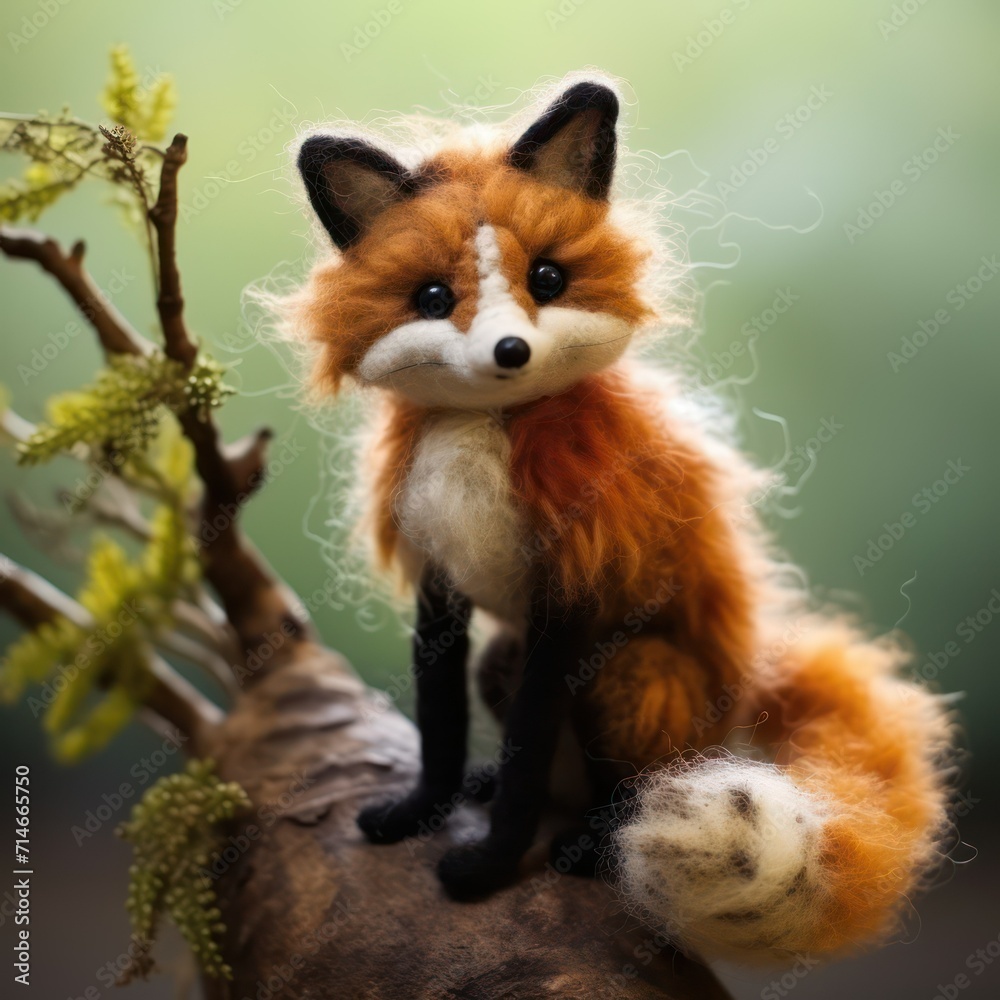 needle felted J needle felted J
