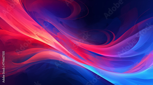 Abstract wave liquid texture red and blue harmonies background