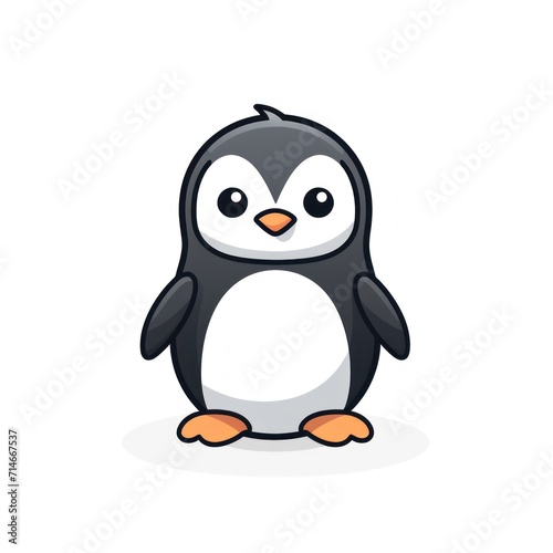 Adorable Penguin Isolated on White Background AI Generated © Alex