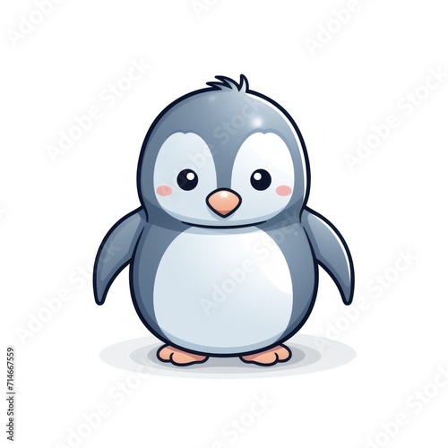 Adorable Penguin Isolated on White Background AI Generated © Alex