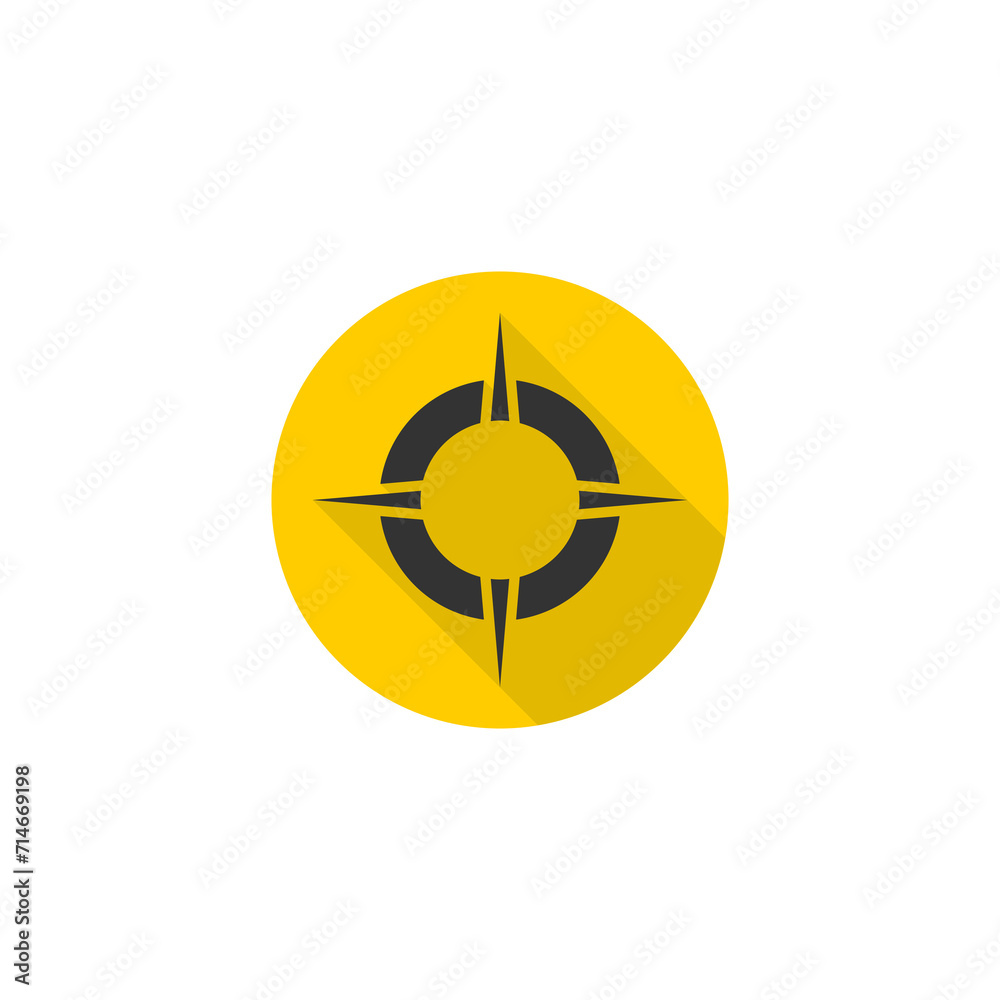  Compass business logo icon with shadow