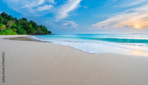 the clean and beautiful white beach of southern thailand