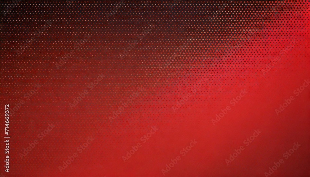 Fototapeta premium blurry red gradient background with halftone dots gradiation overlay use as creative concept pop art red halftone comics background black dots on red background