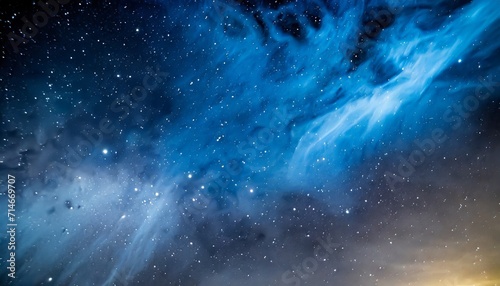 wide blue nebula starry sky technology sci fi background material photo