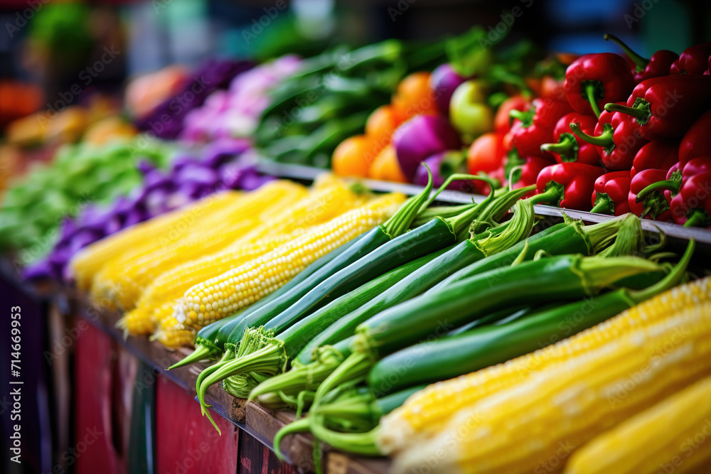 vegetables in the market. Generative Ai vegetables in the market. Generative Ai