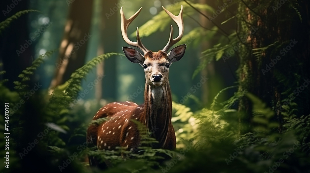 deer in the forest created with Generative Ai deer in the forest created with Generative Ai