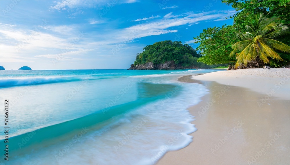 the clean and beautiful white beach of southern thailand