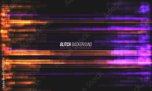 Glitch background. Abstract noise effect, error signal, television technical problem. Vector illustration. photo