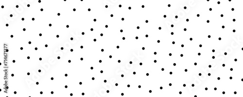 Black random dots. Polka dot seamless pattern background. Vintage texture. photo
